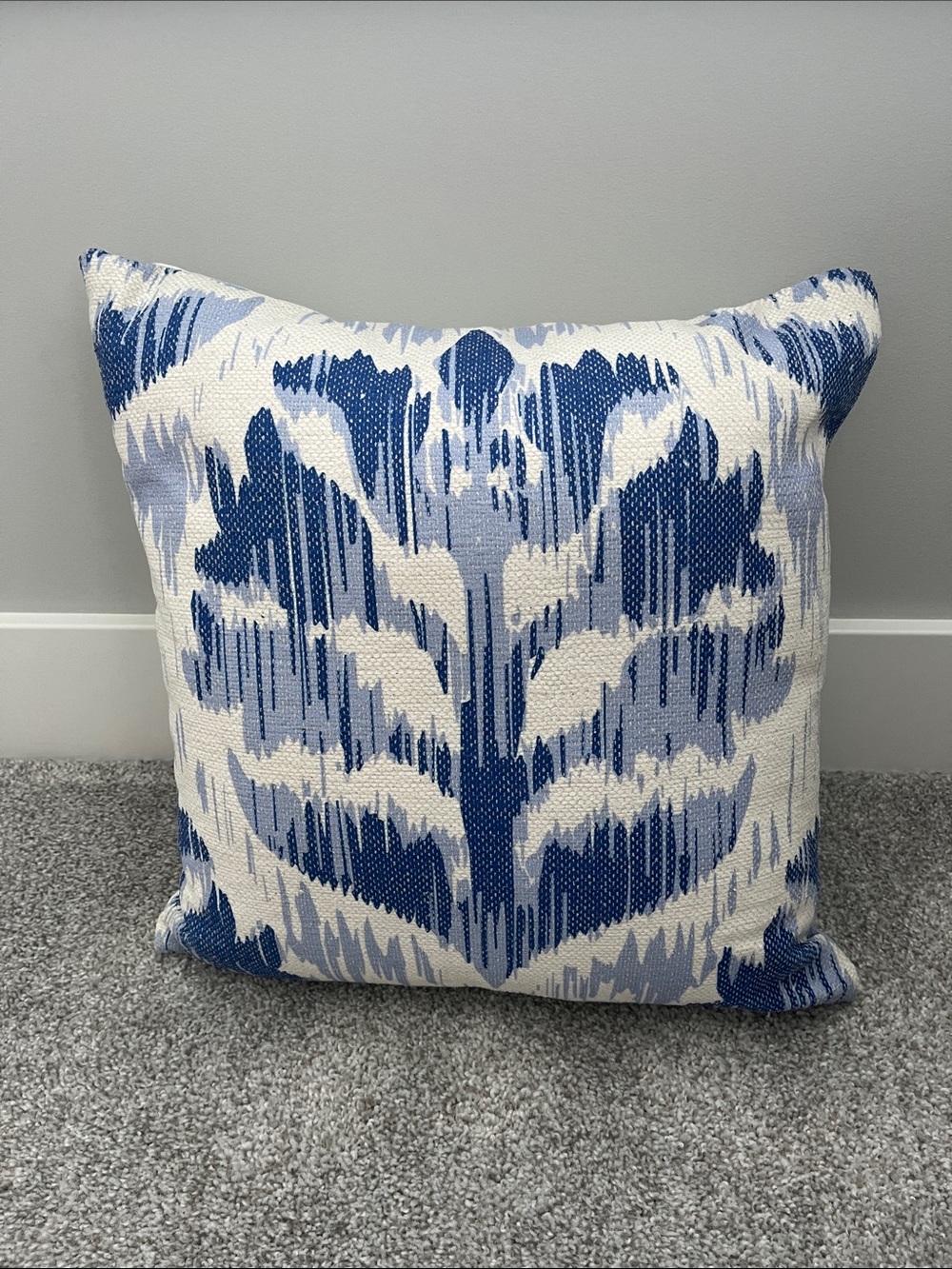 Blue and White Decorative Throw Pillow